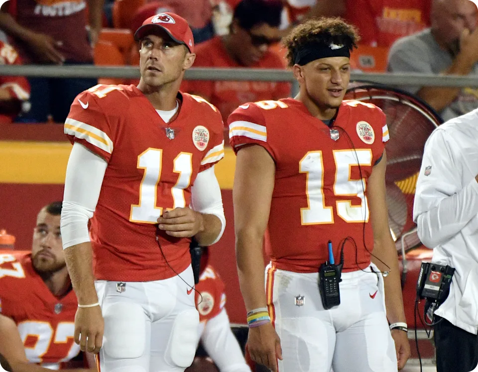 Alex Smith and Patrick Mahomes