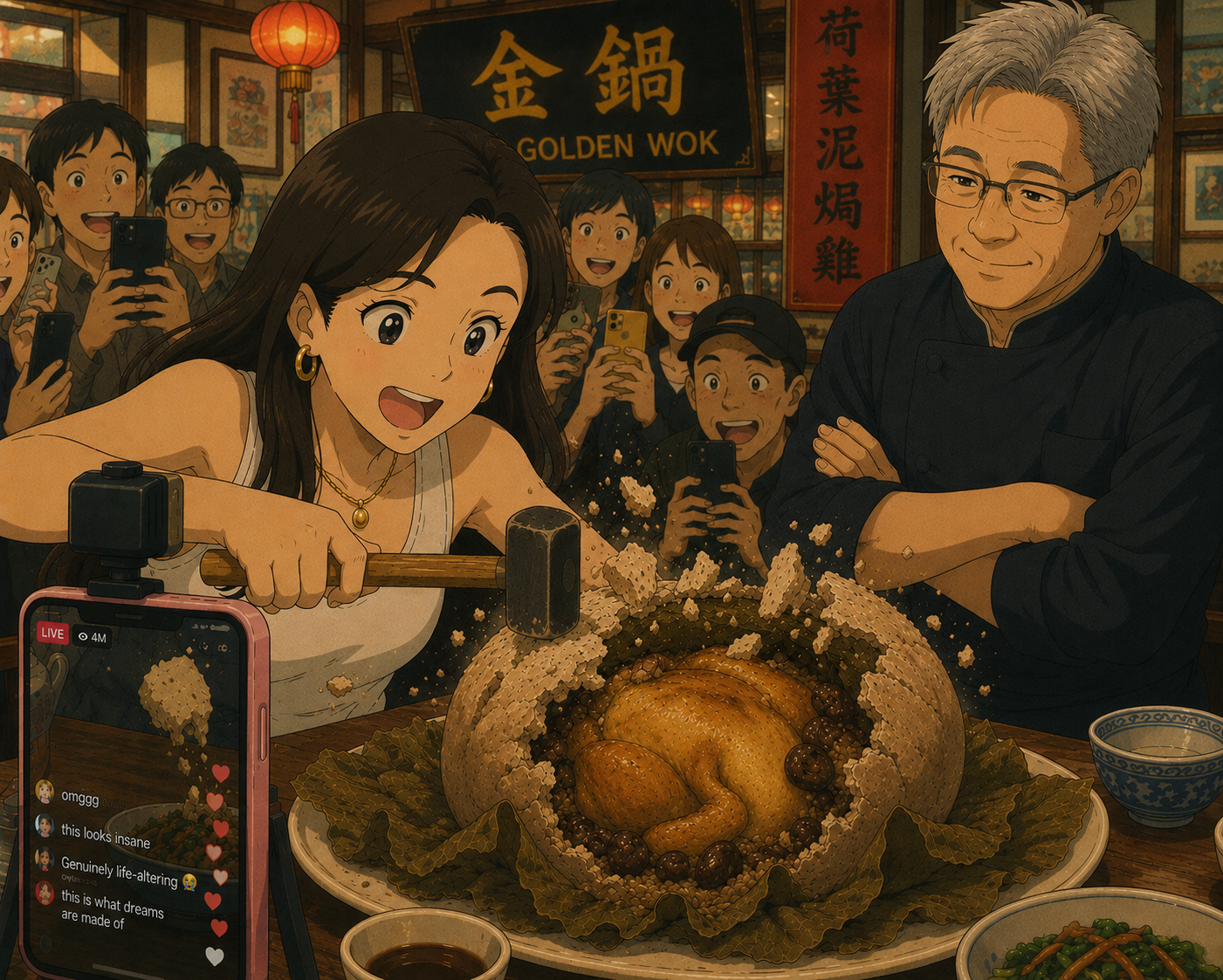 Influencer Streaming at Restaurant